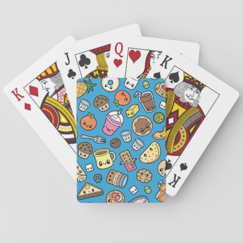 Cute Breakfast Food Playing Cards
