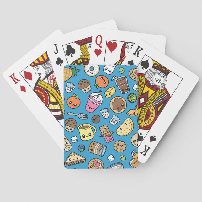 Cute Breakfast Food Poker Cards (Back)
