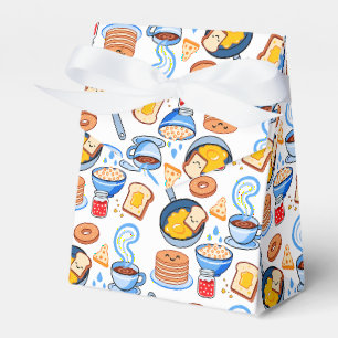 Cute Breakfast Pattern – Kawaii Food Seamless Favor Boxes