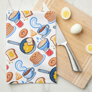 Cute Breakfast Pattern – Kawaii Food Seamless Kitchen Towel