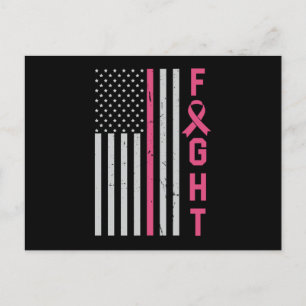 Cute Breast Cancer Awareness Friends Family Fight Postcard
