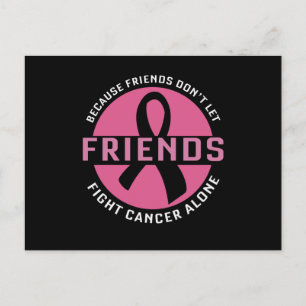 Cute Breast Cancer Awareness Friends Support Unity Postcard