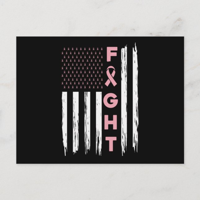 Cute Breast Cancer Awareness Friends Unity Fight Postcard (Front)
