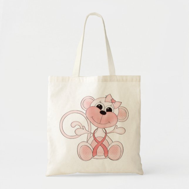Cute Breast Cancer Awareness Tote Bag (Front)