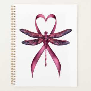 Cute Breast Cancer Heart Dragonflies Awareness Wom Planner