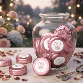 Cute Breast Cancer Pink Ribbon Heart Floral MH26 Dipped Oreo Cookie Favors