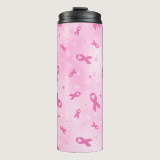 Cute Breast Cancer Thermal Tumbler