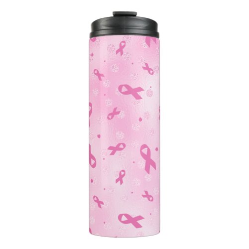 Cute Breast Cancer Thermal Tumbler