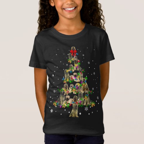 Cute Briard dog Christmas Tree gift decor Xmas tre T_Shirt