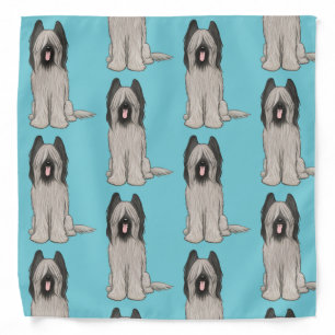 Cute Briards Pattern Bandana