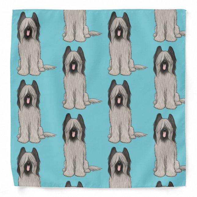 Cute Briards Pattern Bandana (Front)