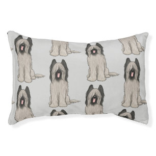 Cute Briards Pattern Pet Bed