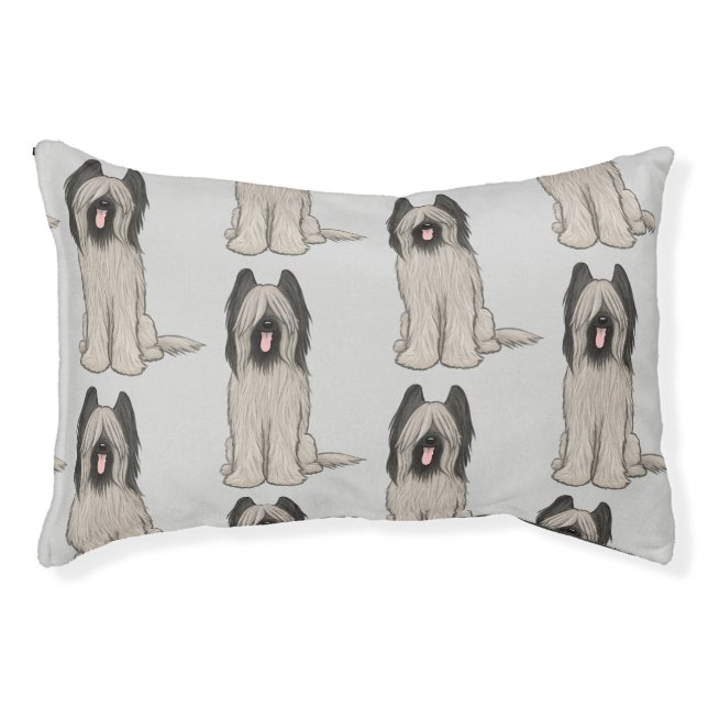Cute Briards Pattern Pet Bed (Front)