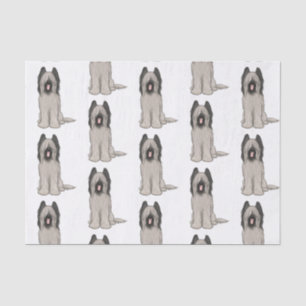 Cute Briards Pattern Tissue Paper