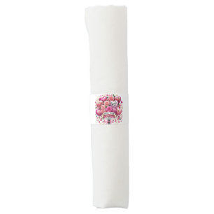 Cute Bridal Shower Balloons flowers Napkin Bands