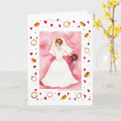 Cute Bridal Shower Bride Wedding Engagement Card (Yellow Flower)
