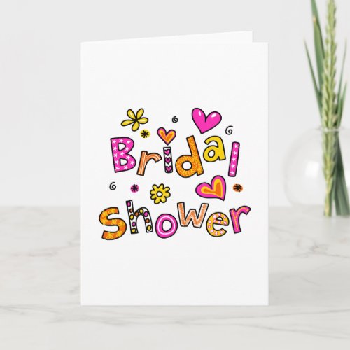 Cute Bridal Shower Greeting Text Expression Card