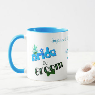 Cute Bride And Groom Personalized Wedding Mug