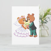 cute bride and groom teddy bears design wedding (Standing Front)