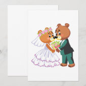cute bride and groom teddy bears design wedding (Front/Back)