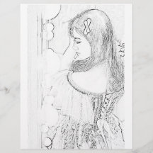 Cute Bride Girl coloring page