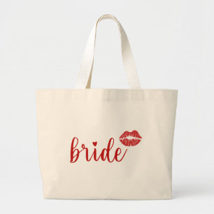 Cute Bride  Large Tote Bag
