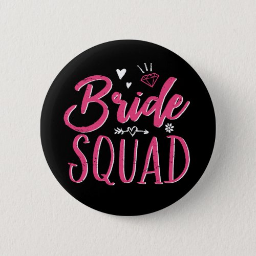 Cute Bride Squad Pink Calligraphy Script Font Button