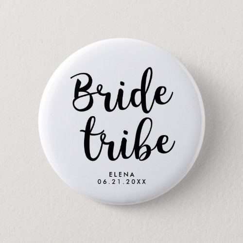 Cute Bride Tribe Button