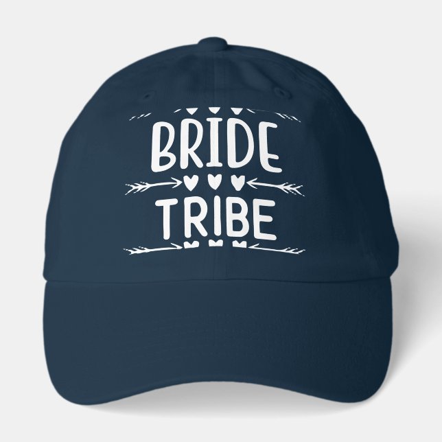 Cute Bride Tribe word art  Hat (Front)