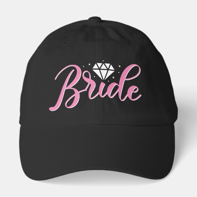 Cute Bride word art Wedding party  Hat (Front)