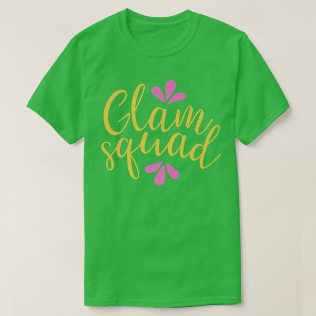 Cute Bridesmaid Bachelorette Party Bride Glam Squa T-Shirt (Design Front)