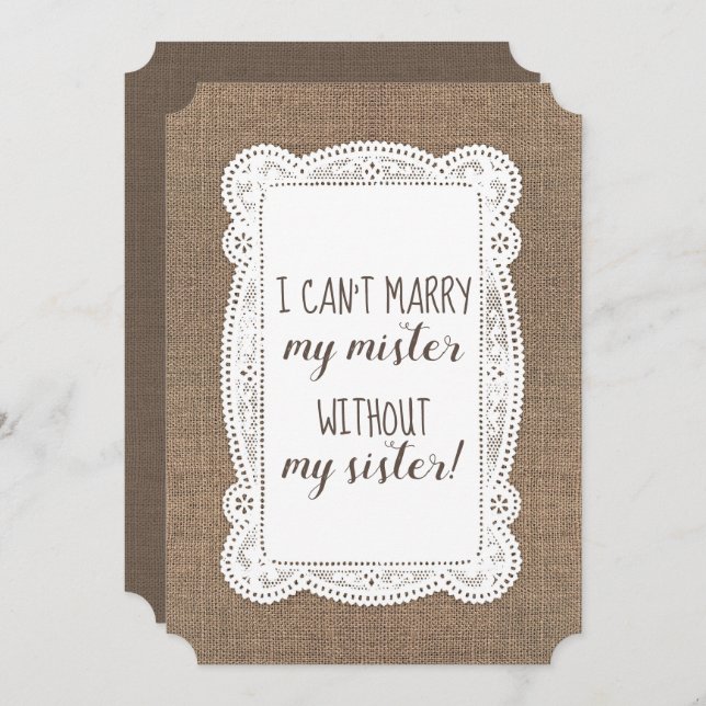 Cute Bridesmaid / Maid of Honor Proposal Invitation (Front/Back)