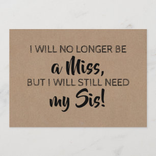 Cute Bridesmaid / Maid of Honor Proposal Invitation