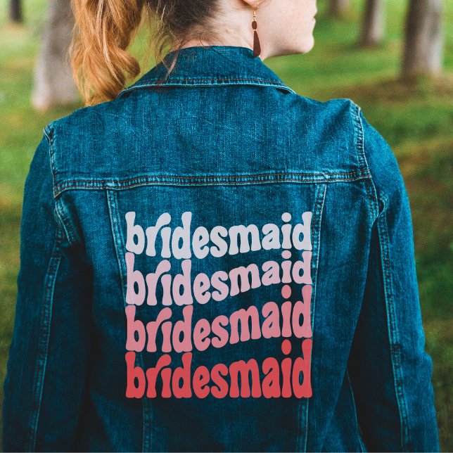 cute bridesmaid women's denim jacket (Creator Uploaded)