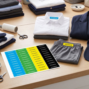 Cute Bright Colored Boy Color Coded Kids' Labels