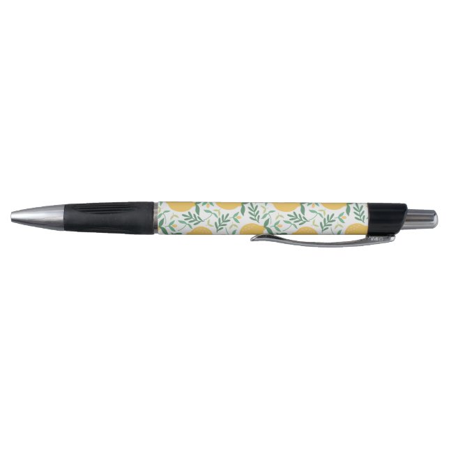 Cute & Bright Country Farm Yellow Lemon Pattern Pen (Bottom)