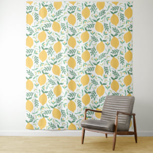 Cute & Bright Country Farm Yellow Lemon Pattern Tapestry