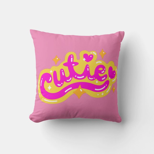 Cute Bright Cutie Throw Pillow (Front)