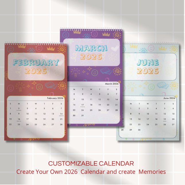 Cute Bright Doodle 2026 Calendar (Creator Uploaded)
