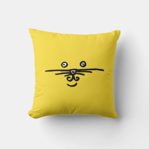 Cute Bright Fun Animal Face And Tail Throw Pillow