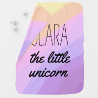 cute bright neon brushstrokes unicorn colors swaddle blanket