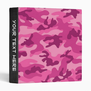 Cute Bright Pink Camo, Camouflage Binder