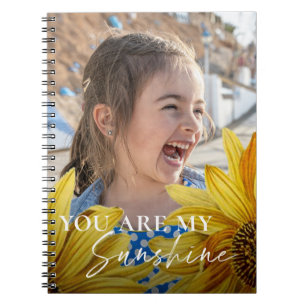 Cute Bright Yellow Sunflower You Are My Sunshine Notebook
