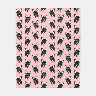 Cute brindle Frenchie is a dreamer Fleece Blanket