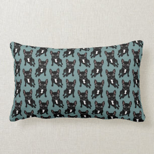Cute brindle Frenchie is your best friend Lumbar Pillow