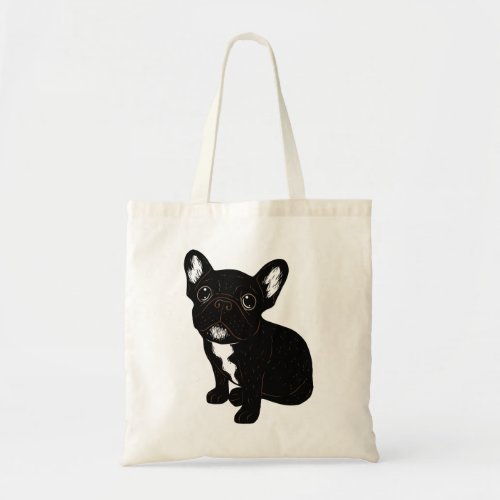 Cute Brindle Frenchie Puppy Tote Bag