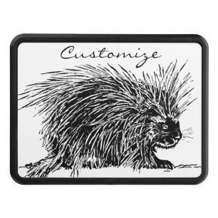 Cute Bristly Hedgehog Thunder_Cove Hitch Cover