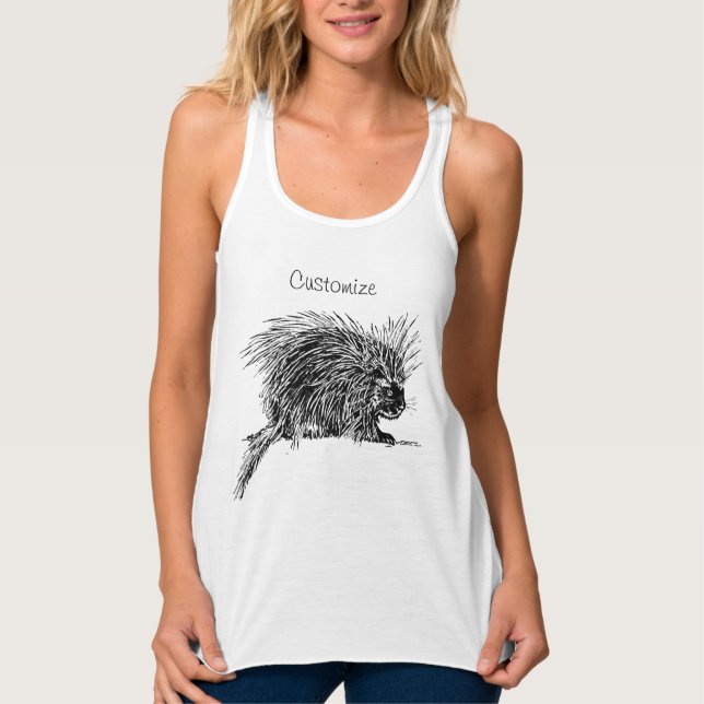 Cute Bristly Hedgehog Thunder_Cove Tank Top (Front)