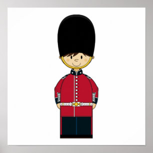 Cute British Royal Guard Canvas Poster