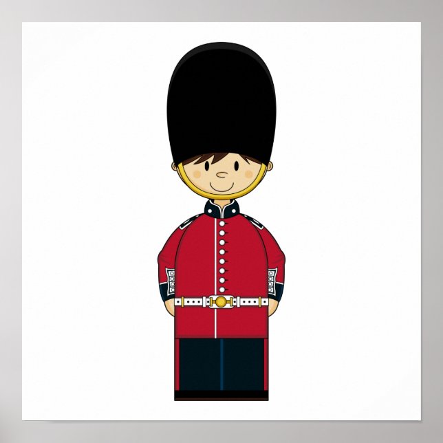 Cute British Royal Guard Canvas Poster (Front)